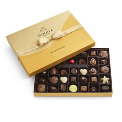 Assorted Chocolate Gold Gift Box, Gold Ribbon, 36pc.